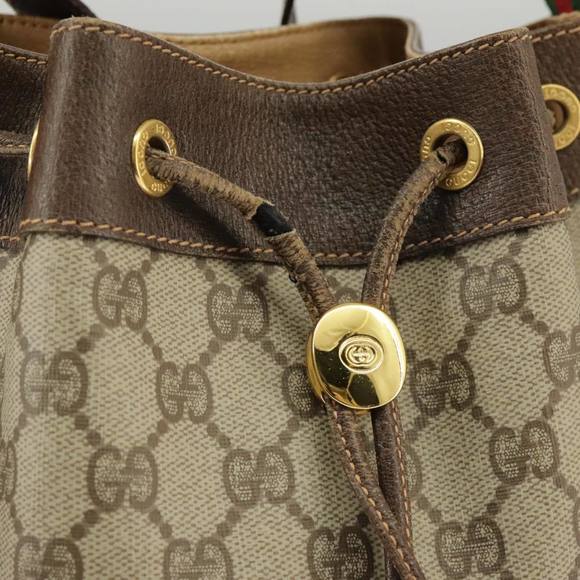 GUCCI GG Supreme Web Sherry Line Shoulder Bag PVC Beige 164 02 034 Auth 98308 - Picture 9 of 16